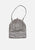 Silver Lamé Evening Bag with Kiss Lock Frame