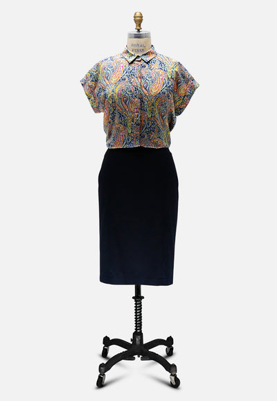 Vintage Clothing - So Swirly Blouse 'VIP' ND - Painted Bird Vintage Boutique & The Aviary - Blouse