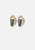 Vintage Clothing - Teal Shine Earrings 'VIP' - Painted Bird Vintage Boutique & The Aviary - Earrings