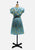 Vintage Clothing - Betty Stewart Originals NZ Floral Pleated Dress in Aqua Blue - Painted Bird Vintage Boutique & The Aviary - Dresses
