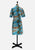 Tropical Vintage Scenic Print Cotton Button-Front Dress