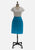 Vintage Clothing - London Affair Teal Silk Blend Vintage Pencil Skirt 'VIP' - Painted Bird Vintage Boutique & The Aviary - Skirt