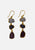 Quartz and Gold Plated Brass Drop Earrings 'VIP'