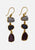 Quartz and Gold Plated Brass Drop Earrings 'VIP'