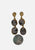 Turkish Designer Grey Quartz & Gold Plated Brass Stud Drop Earrings 'VIP'