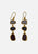 Quartz and Gold Plated Brass Drop Earrings 'VIP'