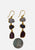 Quartz and Gold Plated Brass Drop Earrings 'VIP'