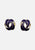 1980s Violet Enamel Love Knot Stud Earrings 'VIP'