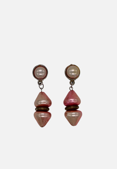 Vintage Clothing - Uniqueness Pink Earrings 'VIP' - Painted Bird Vintage Boutique & The Aviary - Earrings