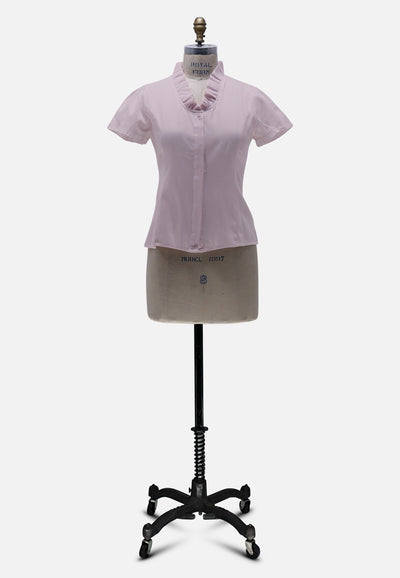 Vintage Clothing - Frill Neck Blouse 'VIP' - Painted Bird Vintage Boutique & The Aviary - Blouse