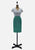 Vintage Clothing - Green Pencil Skirt - Painted Bird Vintage Boutique & The Aviary - Skirts