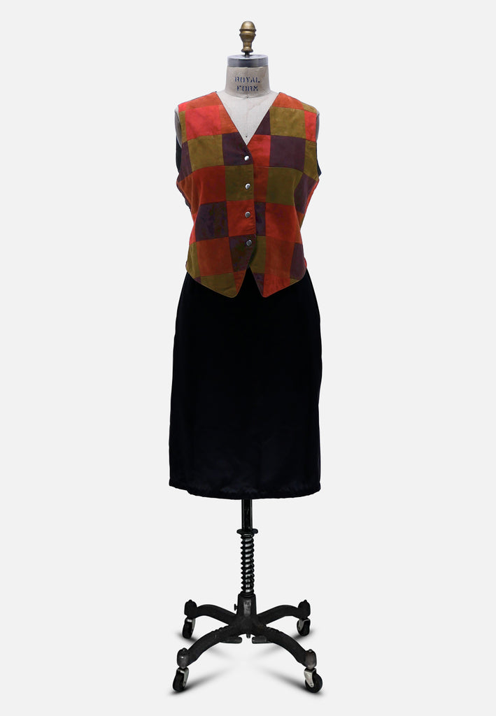 Vintage Clothing - CV Softly Suede Vest 'VIP' NOT DONE - Painted Bird Vintage Boutique & The Aviary - Waistcoat