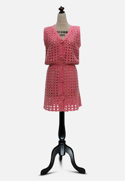 Vintage Clothing - Mama Made Crochet Dress 'VIP' - Painted Bird Vintage Boutique & The Aviary - Dresses