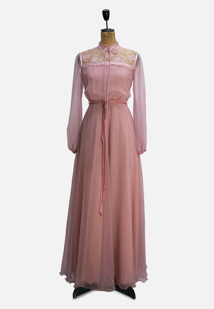Vintage Clothing - Pinky Swish Dress 'VIP' - Painted Bird Vintage Boutique & The Aviary - Dresses