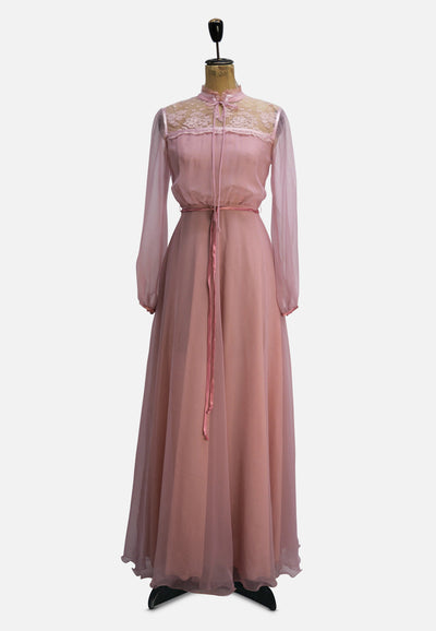 Vintage Clothing - Pinky Swish Dress 'VIP' - Painted Bird Vintage Boutique & The Aviary - Dresses