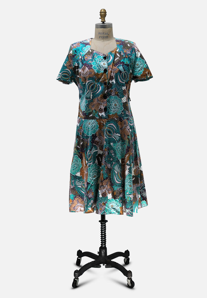 Vintage Clothing - TEAL HOLDING SPACE 'VIP' ND - Painted Bird Vintage Boutique & The Aviary - Ensemble