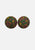 Vintage Clothing - Vintage Patterned Round Clip On Earrings 'VIP' - Painted Bird Vintage Boutique & The Aviary - Earrings