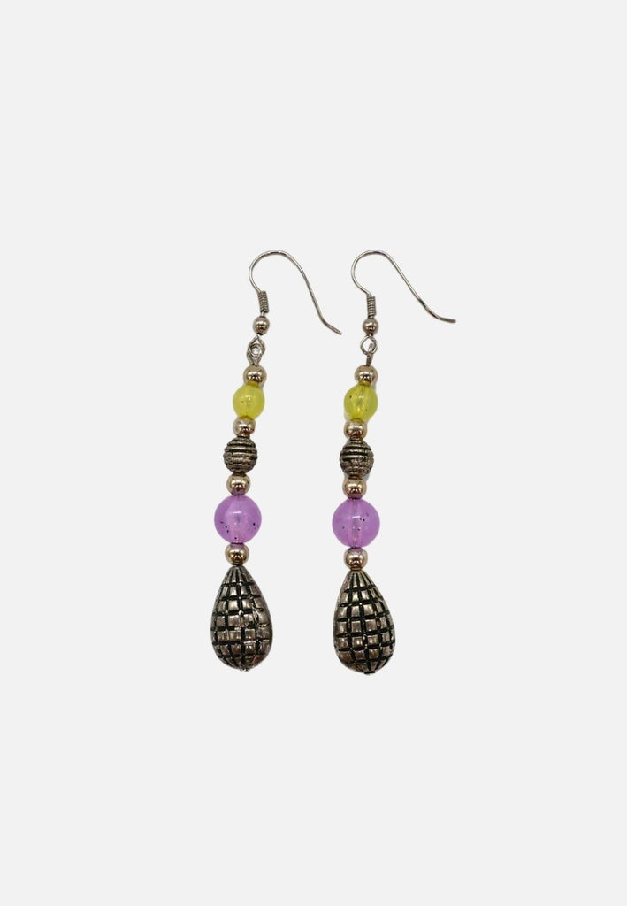 Vintage Clothing - Lime Sorbet & Lilac Drop Vintage Earrings 'VIP' - Painted Bird Vintage Boutique & The Aviary - Earrings