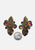 1980s Vitrail Effect Leaf Clip-On Earrings 'VIP'