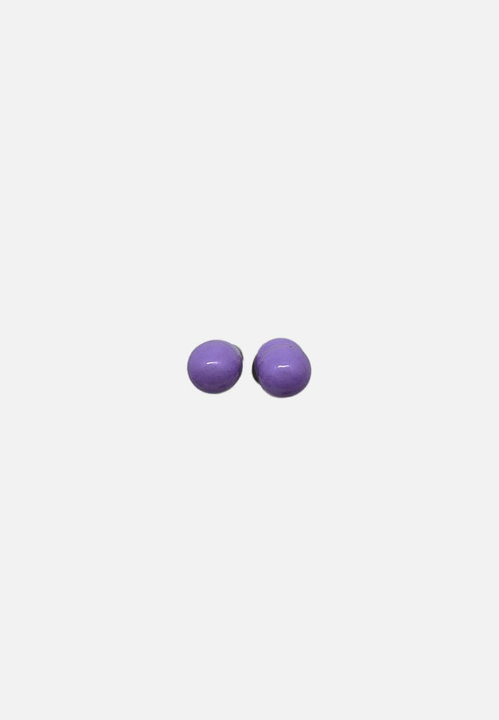 1980s Lavender Dome Stud Earrings 'VIP'