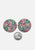 1980s Pastel Floral Print Resin Clip-On Earrings
