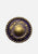 1980s Purple and Gold Medallion Clip-On Earrings 'VIP'