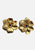1980s Purple Glass Gold Poppy Clip-On Earrings 'VIP'