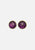 1980s Purple Gold Fleck Cabochon Clip-On Earrings 'VIP'