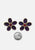 1980s Amethyst Flower Clip-On Earrings 'VIP
