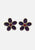 1980s Amethyst Flower Clip-On Earrings 'VIP