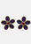 1980s Amethyst Flower Clip-On Earrings 'VIP