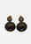 1980s Hammered Disc Vitrail Drop Earrings 'VIP'