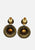 1980s Hammered Disc Vitrail Drop Earrings 'VIP'
