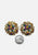 1980s Gold Leaf Diamanté Cluster Clip-On Earrings 'VIP'