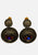 1980s Hammered Disc Vitrail Drop Earrings 'VIP'