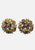 1980s Gold Leaf Diamanté Cluster Clip-On Earrings 'VIP'