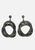 Gunmetal Metal Mesh Hoop Drop Earrings 'VIP'