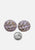 1980s Lilac and Gold Textured Stud Earrings 'VIP'