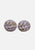 1980s Lilac and Gold Textured Stud Earrings 'VIP'