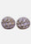 1980s Lilac and Gold Textured Stud Earrings 'VIP'