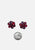 1980s Berry Bead Cluster Clip-On Earrings 'VIP'