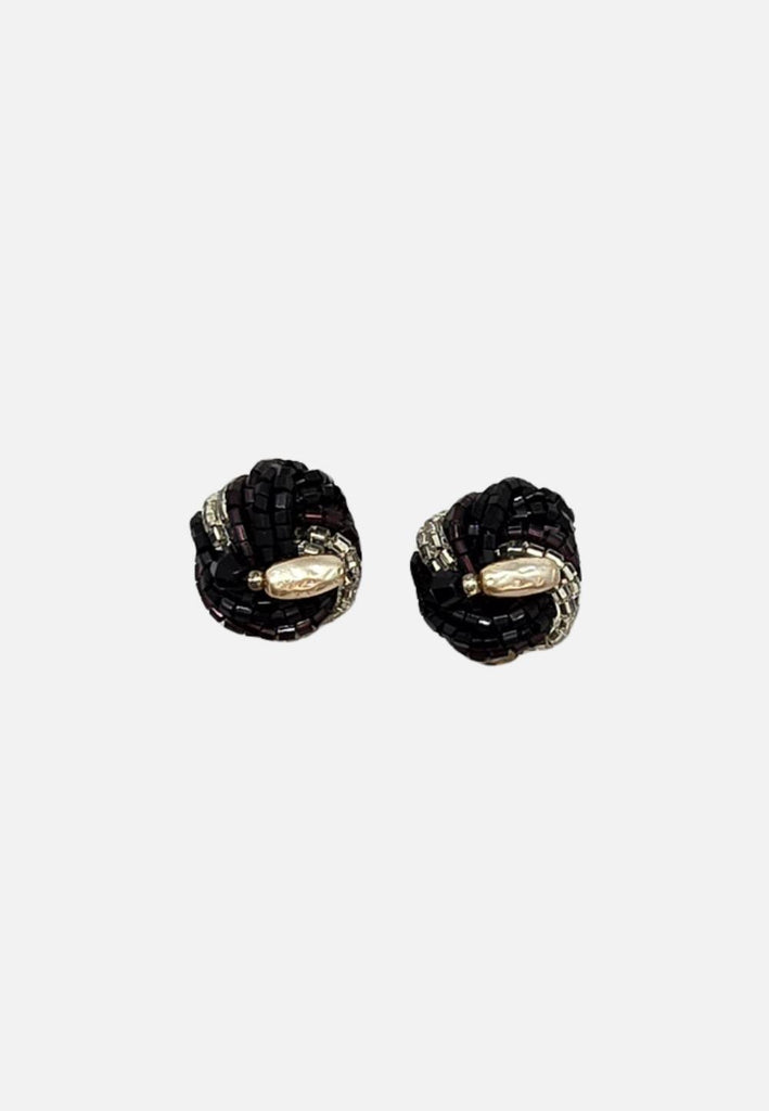 Violet Bead Knot Vintage Earrings 'VIP'