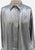 Silver Grey 1980s Satin Shirt 'VIP'