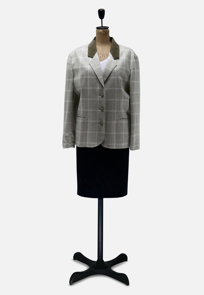 Vintage Clothing - Delicate Check Jacket 'VIP' ND - Painted Bird Vintage Boutique & The Aviary - Coats & Jackets