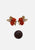 Dbl Coral Rose Earring
