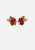 Dbl Coral Rose Earring