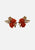 Dbl Coral Rose Earring