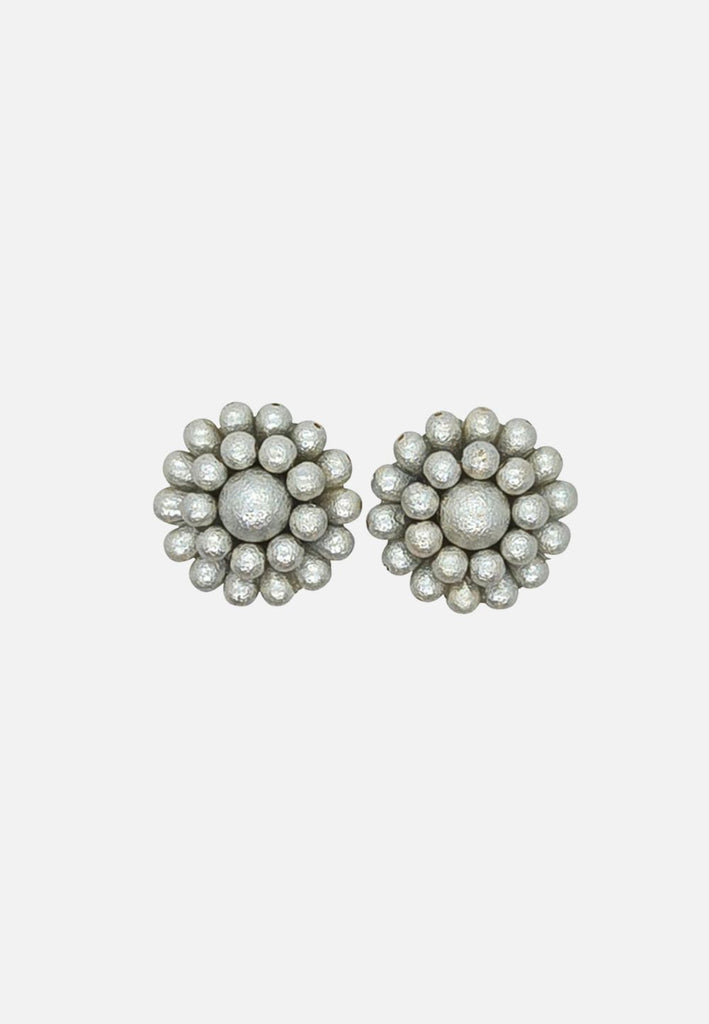 Vintage Pearlised Floral Clip-On Earrings 'VIP'