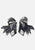 Vintage Charcoal and Silver Clip-On Earrings 'VIP'