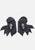 Vintage Charcoal and Silver Clip-On Earrings 'VIP'